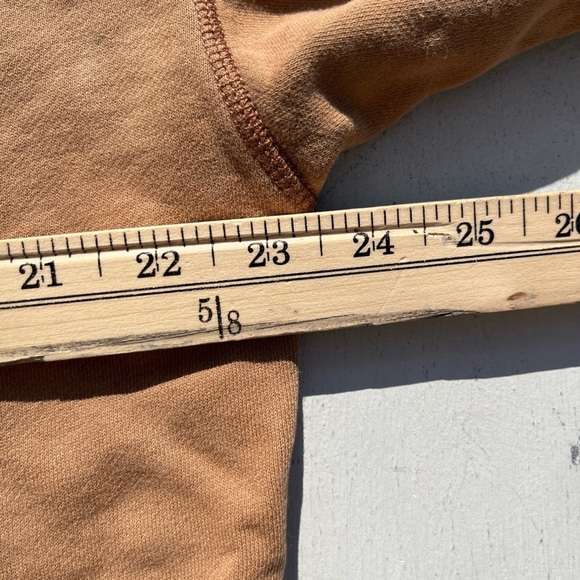 Women's American Eagle Sweatshirt Beige Spell-Out XS Casual College Preppy City - Picture 14 of 16